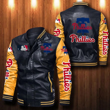 Load image into Gallery viewer, Philadelphia Phillies Casual Leather Jacket