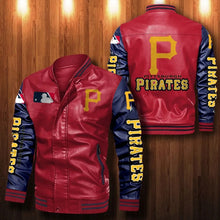 Load image into Gallery viewer, Pittsburgh Pirates Casual Leather Jacket