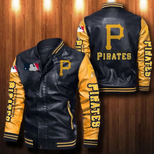 Load image into Gallery viewer, Pittsburgh Pirates Casual Leather Jacket