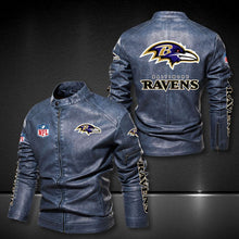 Load image into Gallery viewer, Baltimore Ravens Casual Leather Jacket