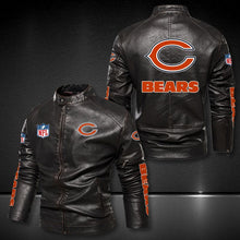 Load image into Gallery viewer, Chicago Bears Casual Leather Jacket