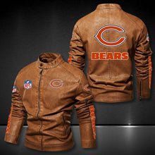 Load image into Gallery viewer, Chicago Bears Casual Leather Jacket