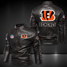 Load image into Gallery viewer, Cincinnati Bengals Casual Leather Jacket