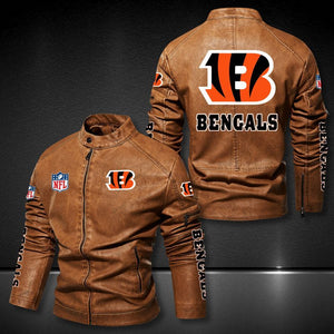 Cincinnati Bengals Casual Leather Jacket