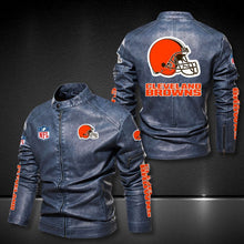 Load image into Gallery viewer, Cleveland Browns Casual Leather Jacket