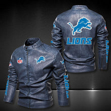 Load image into Gallery viewer, Detroit Lions Casual Leather Jacket