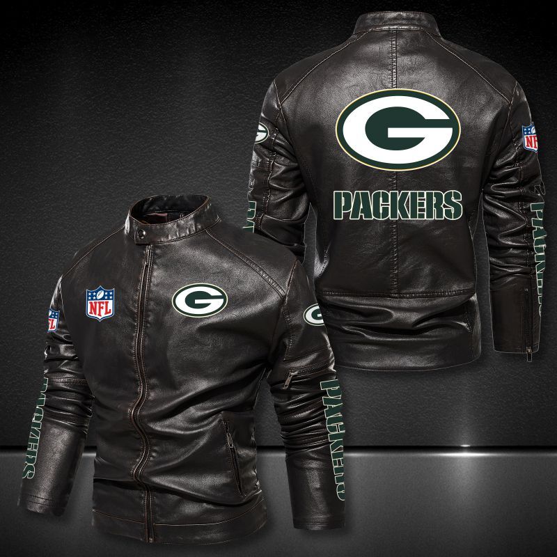 Green Bay Packers Casual Leather Jacket