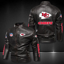 Load image into Gallery viewer, Kansas City Chiefs Casual Leather Jacket