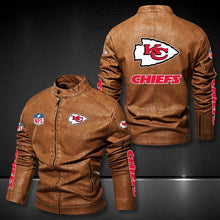 Load image into Gallery viewer, Kansas City Chiefs Casual Leather Jacket