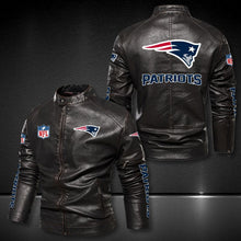 Load image into Gallery viewer, New England Patriots Casual Leather Jacket