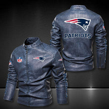 Load image into Gallery viewer, New England Patriots Casual Leather Jacket