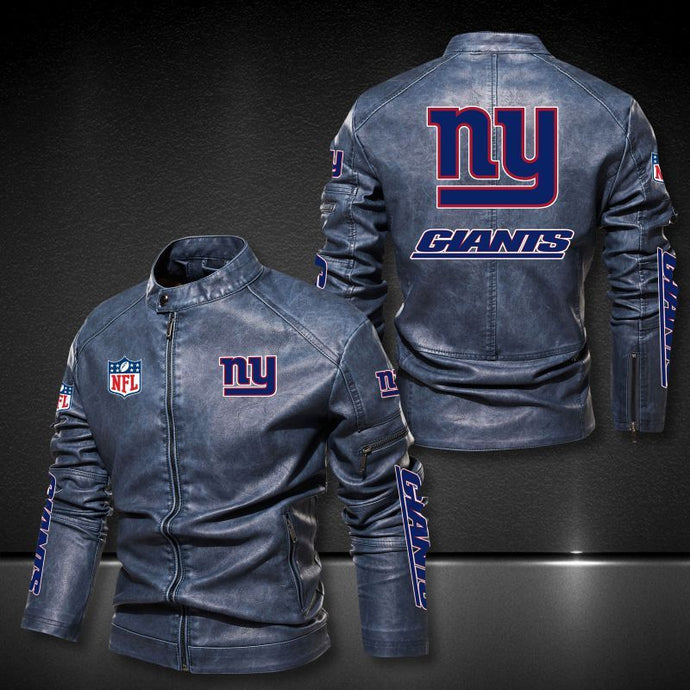 New York Giants Casual Leather Jacket