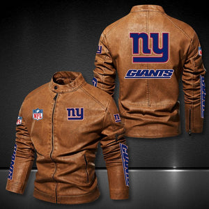 New York Giants Casual Leather Jacket