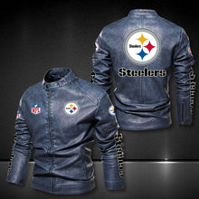 Load image into Gallery viewer, Pittsburgh Steelers Casual Leather Jacket