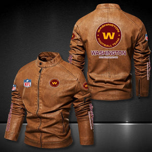 Washington Commanders Casual Leather Jacket
