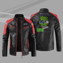 Load image into Gallery viewer, Seattle Seahawks Casual Leather Jacket