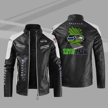 Load image into Gallery viewer, Seattle Seahawks Casual Leather Jacket