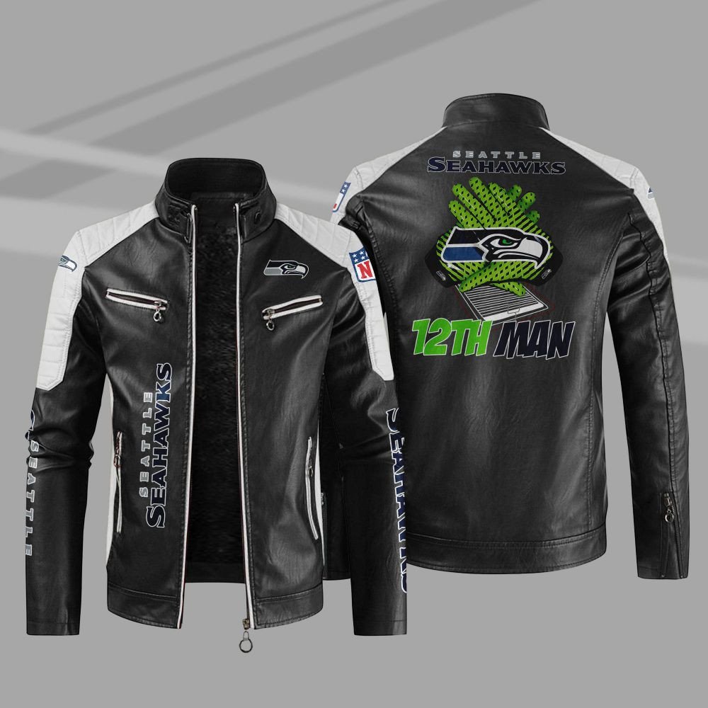 Seattle Seahawks Casual Leather Jacket