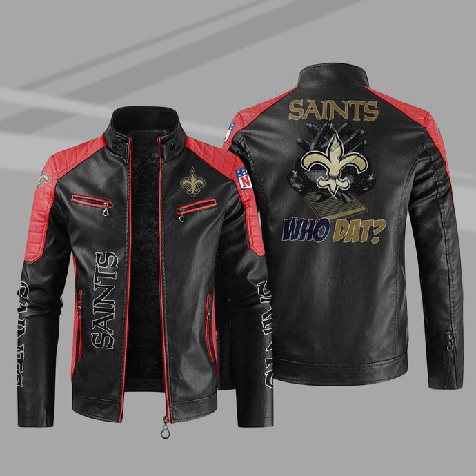 New Orleans Saints Casual Leather Jacket