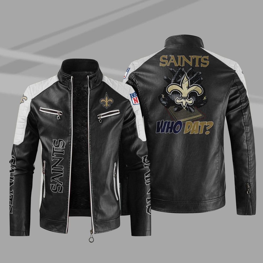 New Orleans Saints Casual Leather Jacket