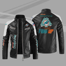 Load image into Gallery viewer, Miami Dolphins Casual Leather Jacket