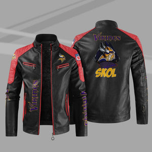 Minnesota Vikings Casual Leather Jacket