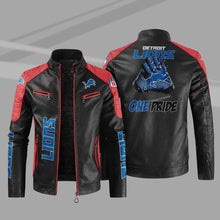 Load image into Gallery viewer, Detroit Lions Casual Leather Jacket