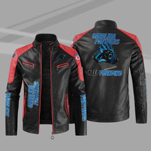 Load image into Gallery viewer, Carolina Panthers Casual Leather Jacket