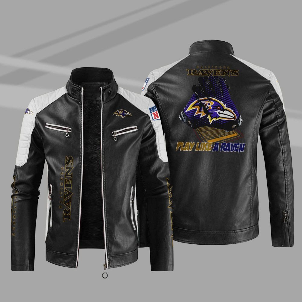 Baltimore Ravens Casual Leather Jacket