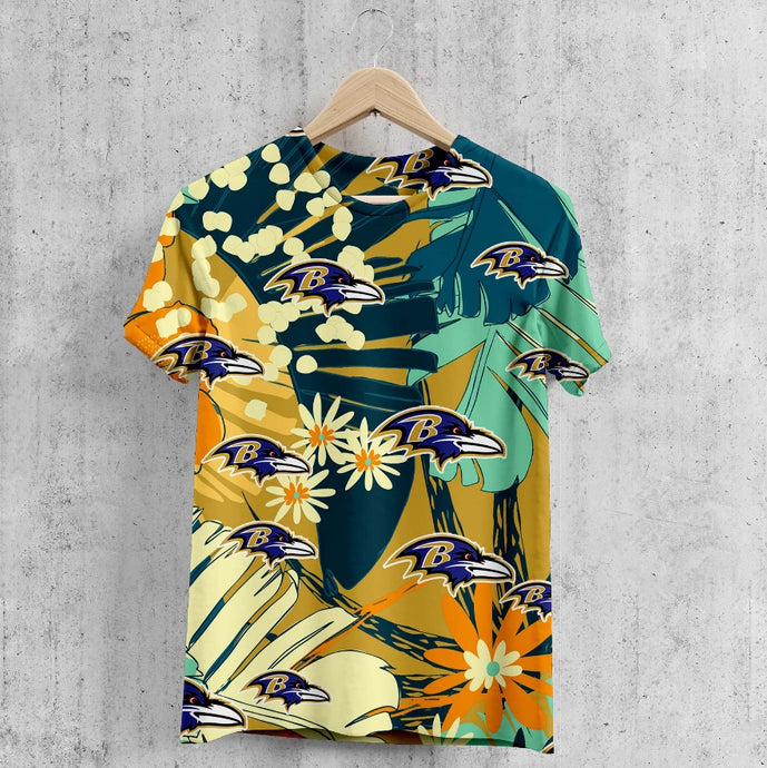 Baltimore Ravens Summer Floral T-Shirt