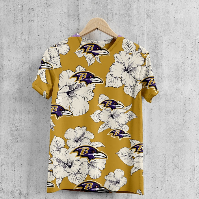 Baltimore Ravens Tropical Floral T-Shirt