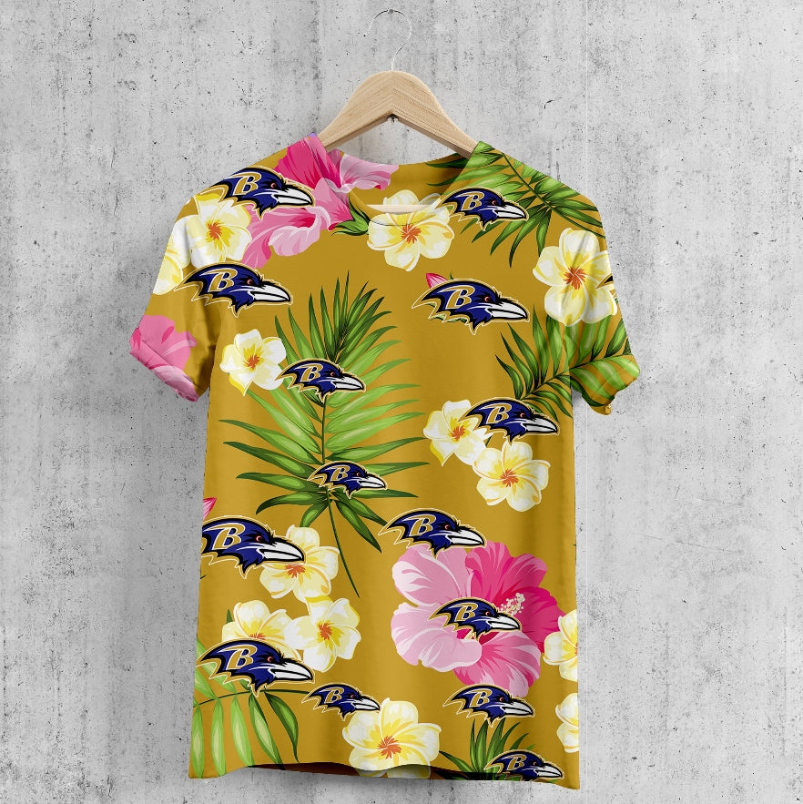 Baltimore Ravens Summer Floral T-Shirt