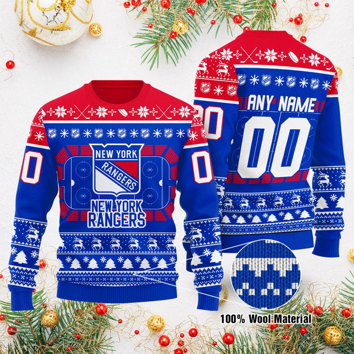 New York Rangers Ugly Christmas Sweatshirt