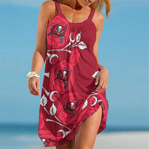 Tampa Bay Buccaneers Women Floral Beach Dress