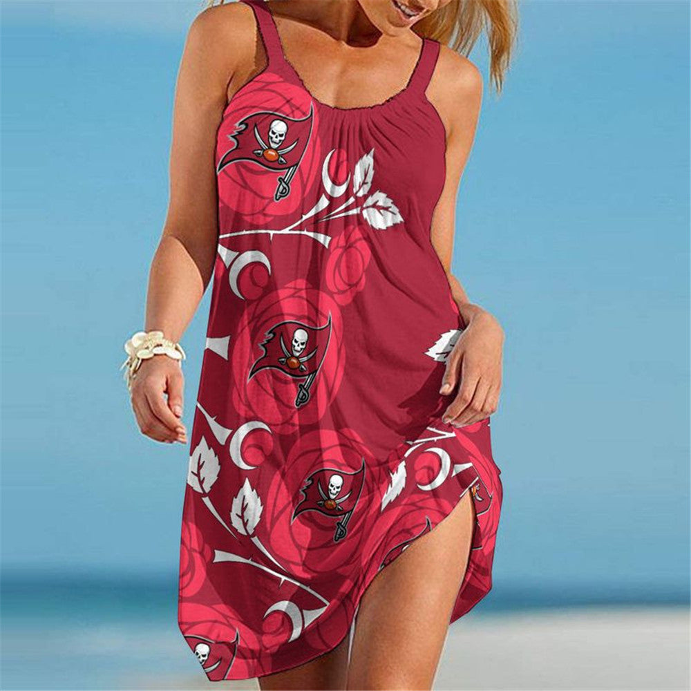 Tampa Bay Buccaneers Women Floral Beach Dress