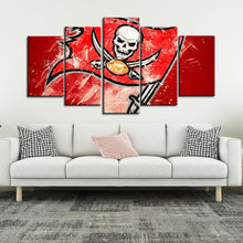 Load image into Gallery viewer, Tampa Bay Buccaneers Paint Splash 5 Pieces Painting Canvas