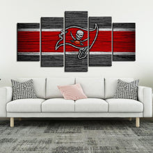 Load image into Gallery viewer, Tampa Bay Buccaneers Wooden Look 5 Pieces Painting Canvas