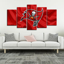 Load image into Gallery viewer, Tampa Bay Buccaneers Flag Look Wall Canvas 1