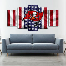 Load image into Gallery viewer, Tampa Bay Buccaneers American Flag Look Wall Canvas 1
