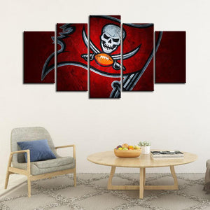 Tampa Bay Buccaneers Wall Art 5 Pieces Painting Canvas