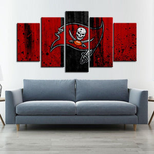 Tampa Bay Buccaneers Rough Look Wall Canvas 1