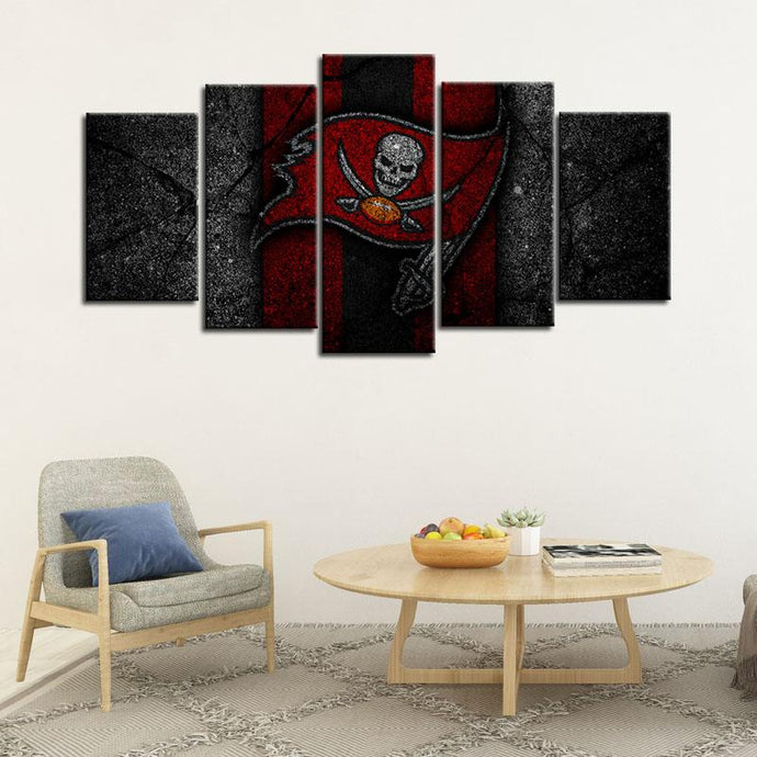 Tampa Bay Buccaneers Rock Style 5 Pieces Painting Canvas