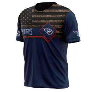Tennessee Titans American Flag T-Shirt