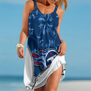 Tennessee Titans Women Floral 3D Beach Dress