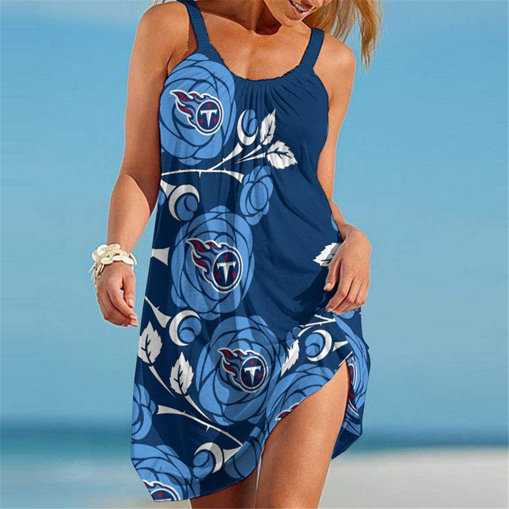 Tennessee Titans Women Floral Beach Dress