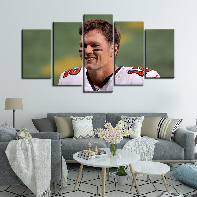 Tom Brady Tampa Bay Buccaneers 5 Pieces Painting Canvas-3