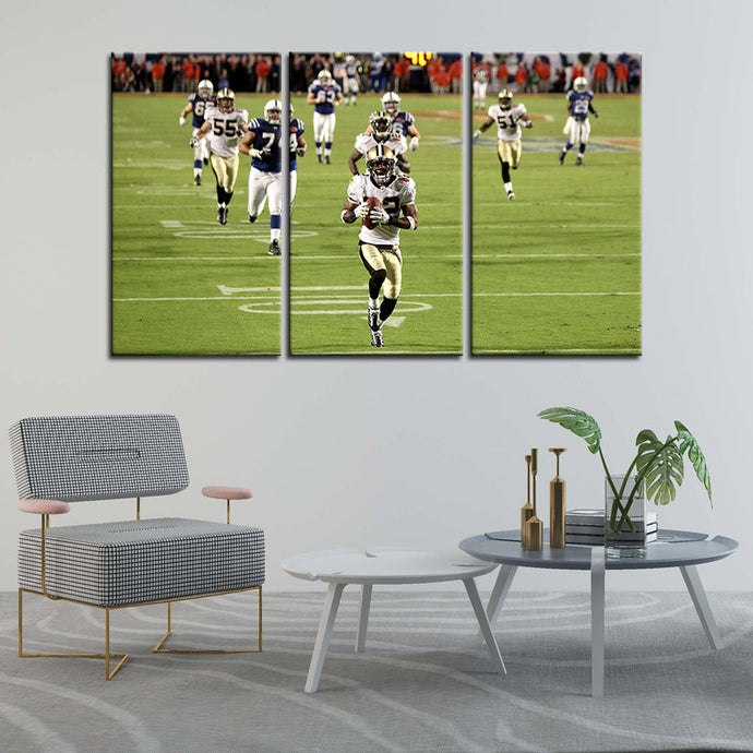 Tracy Porter Interception Peyton Manning New Orleans Saints Wall Canvas