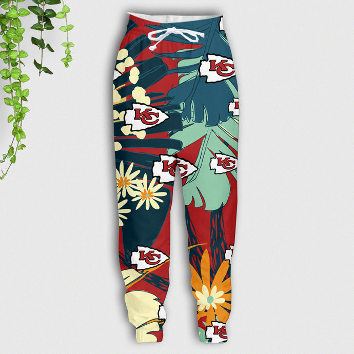 Kansas City Chiefs Summer Floral Sweatpants