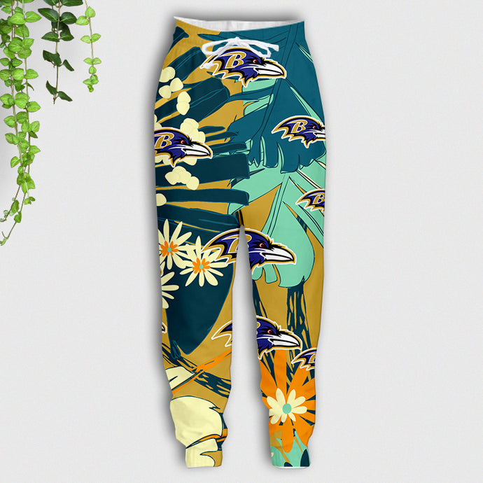 Baltimore Ravens Summer Floral Sweatpants