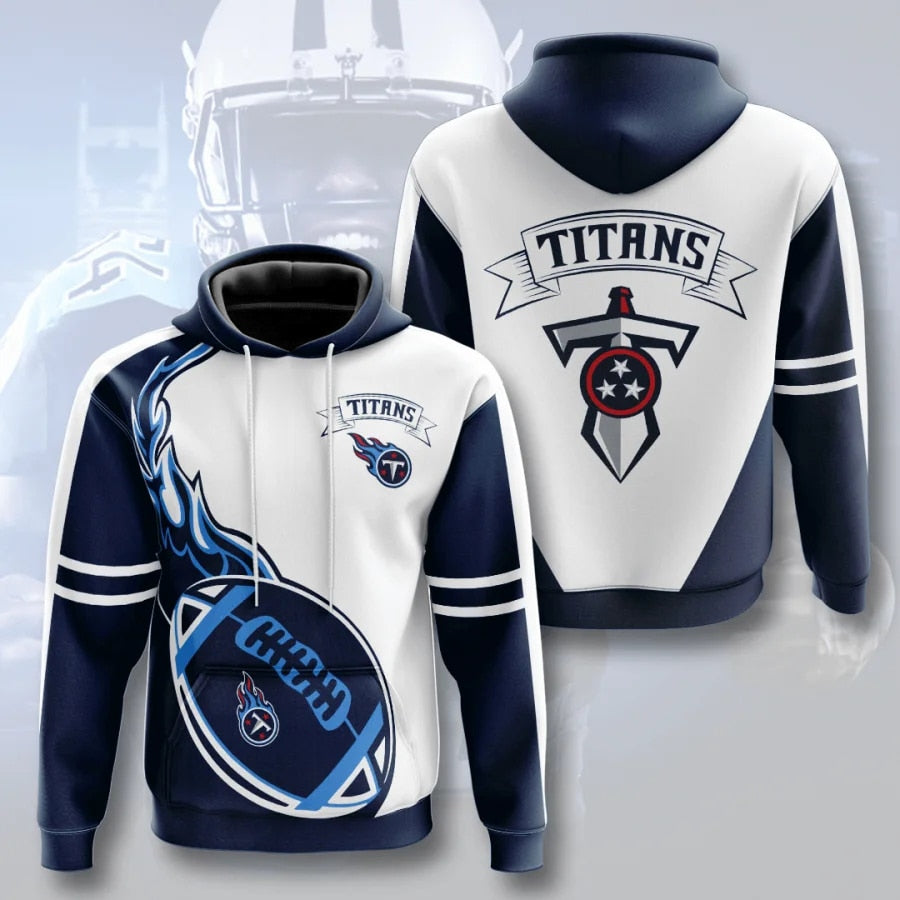 Tennessee Titans Flame Ball 3D Hoodie